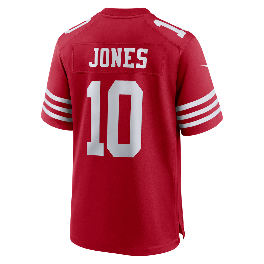 Mac Jones San Francisco 49ers Scarlet Team Game Jersey