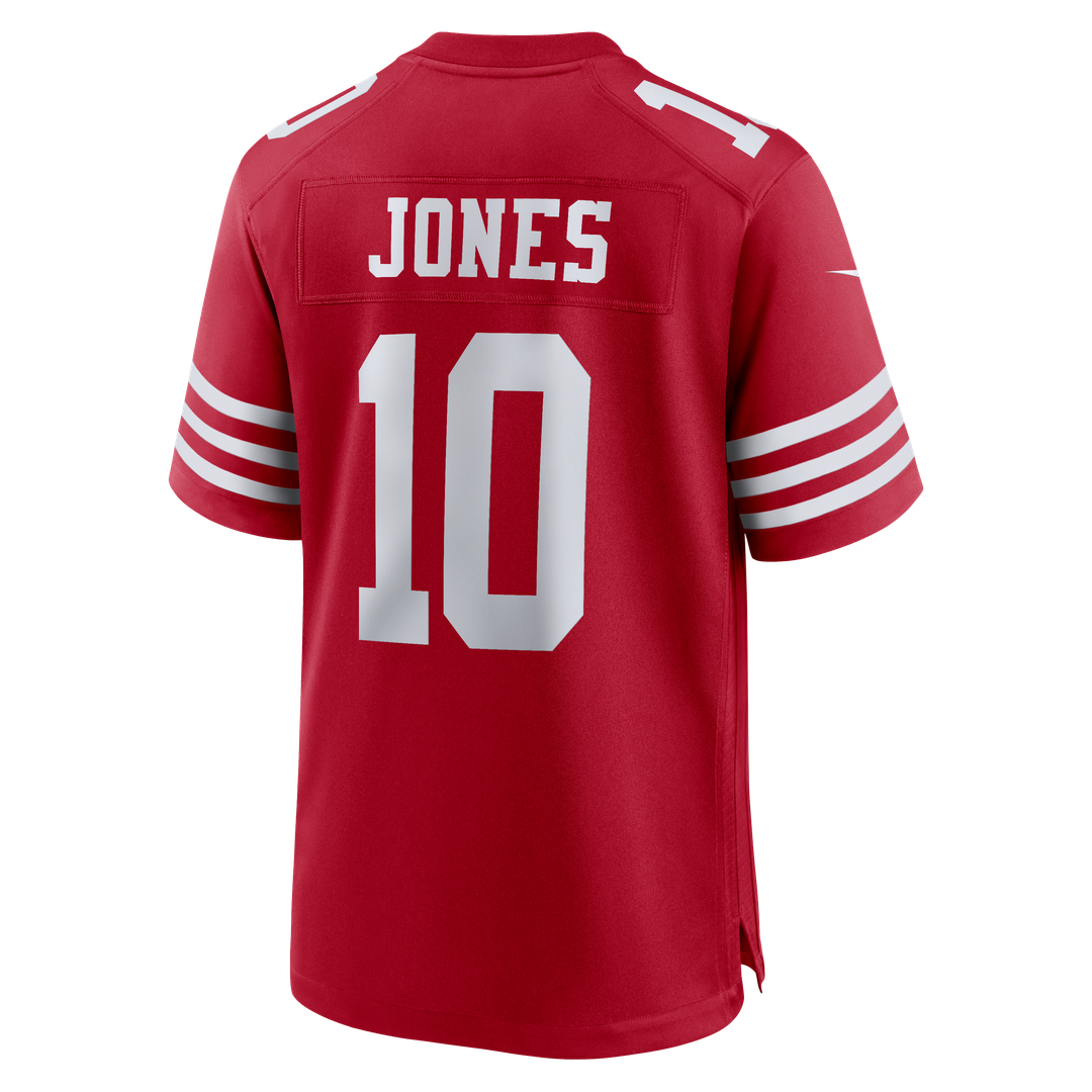 Mac Jones San Francisco 49ers Scarlet Team Game Jersey