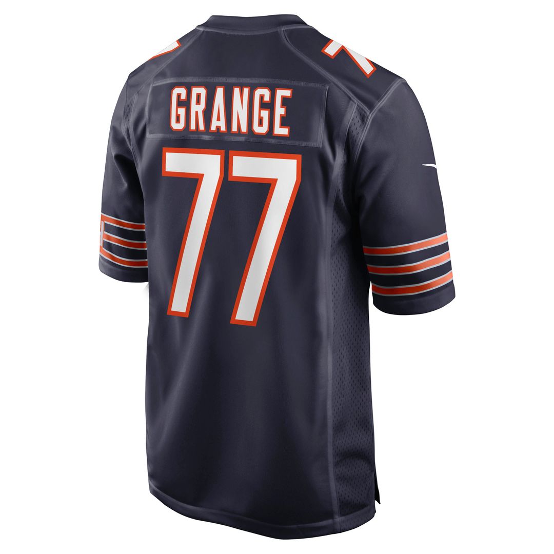 Red Grange Chicago Bears Navy Retired Player Jersey