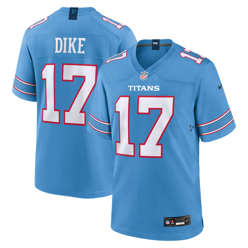 Chimere Dike Tennessee Titans Light Blue Team Game Jersey