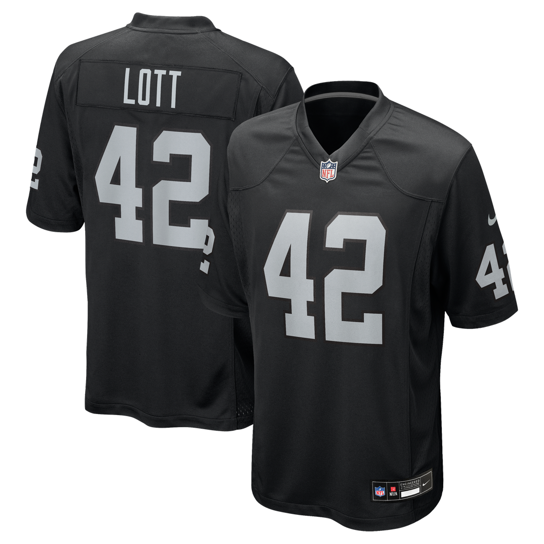 Ronnie Lott Las Vegas Raiders Black Game Retired Player Jersey
