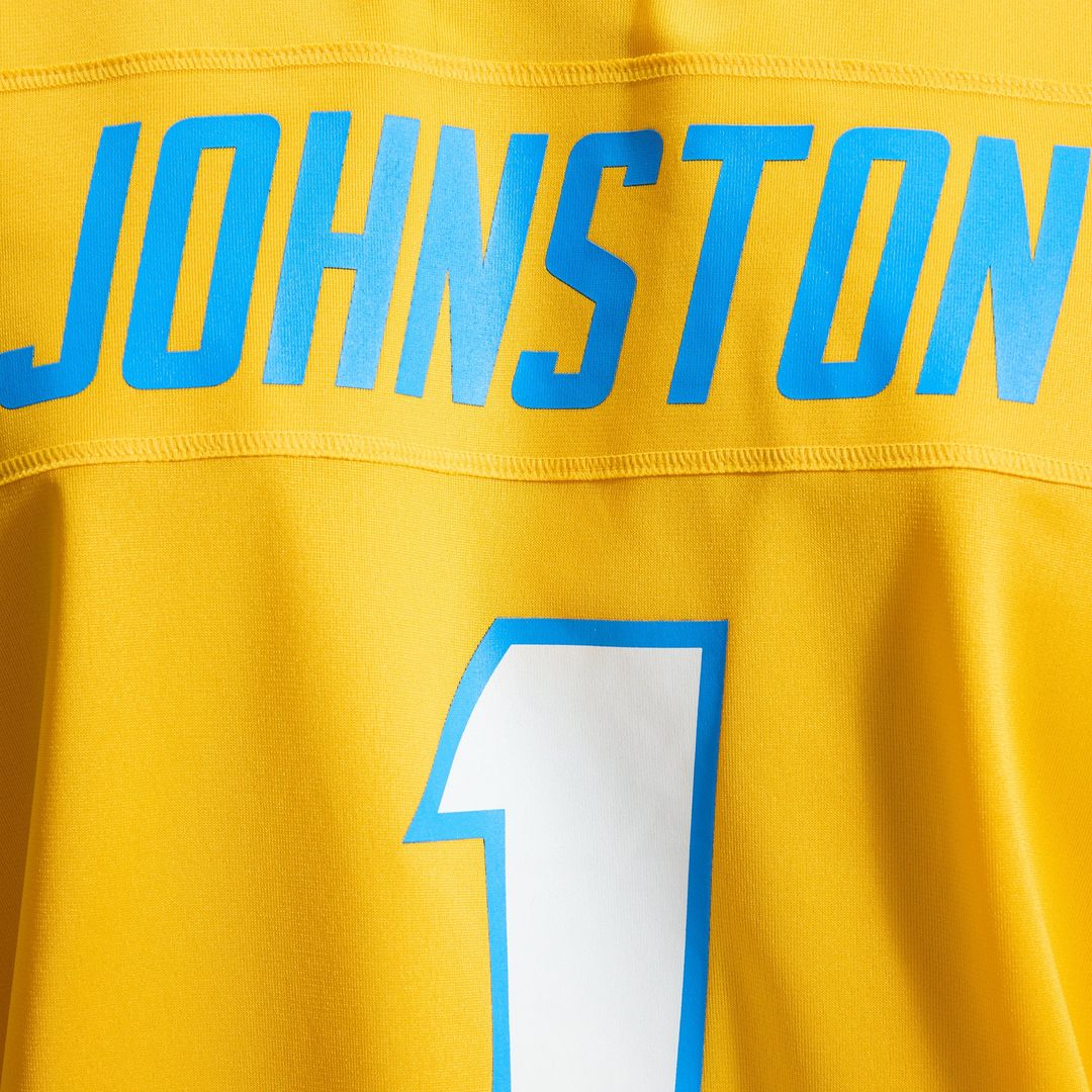 Quentin Johnston Los Angeles Chargers Gold Alternate Charger Power Game Player Jersey