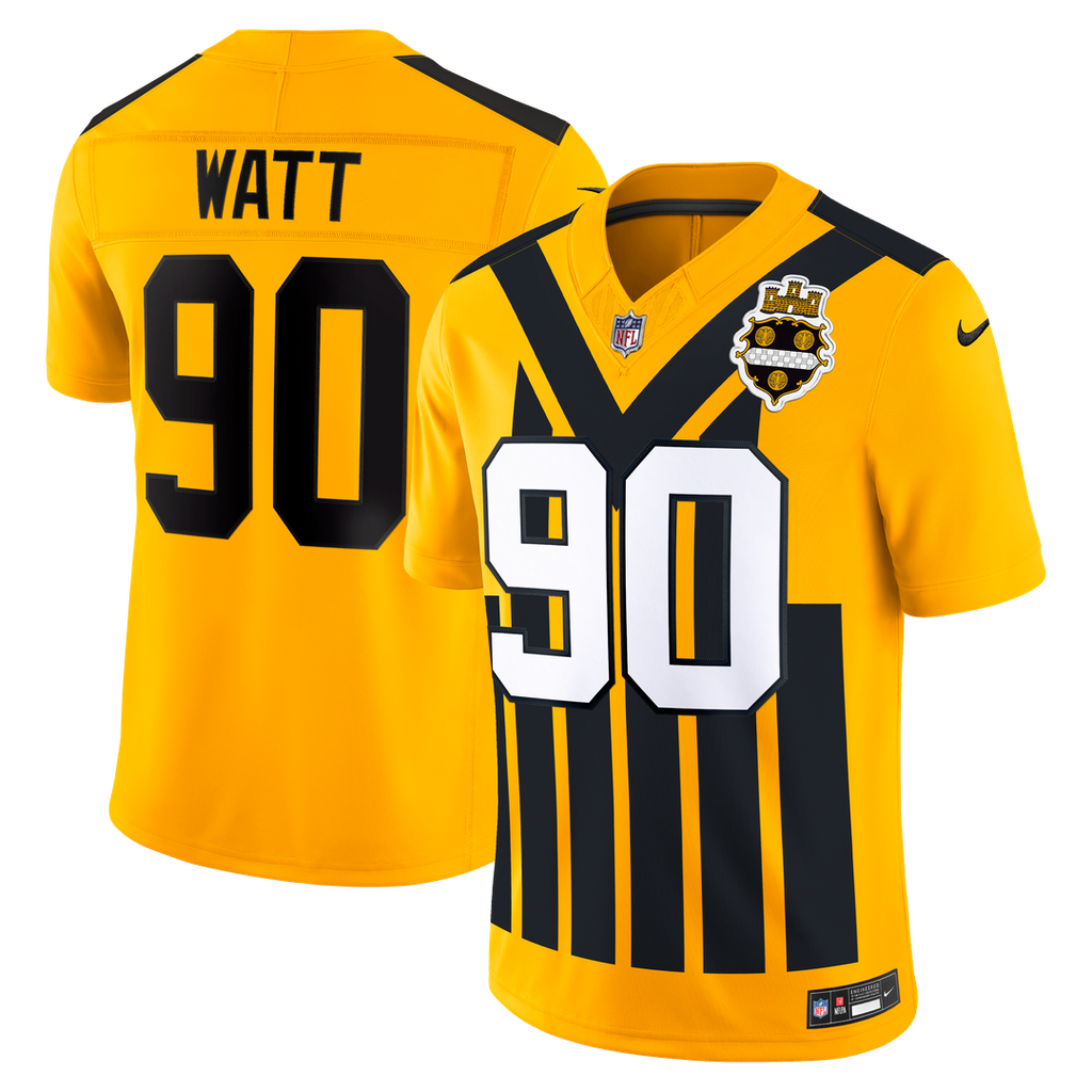 T.J. Watt Pittsburgh Steelers Gold Alternate Vapor F.U.S.E. Stitched Limited Jersey