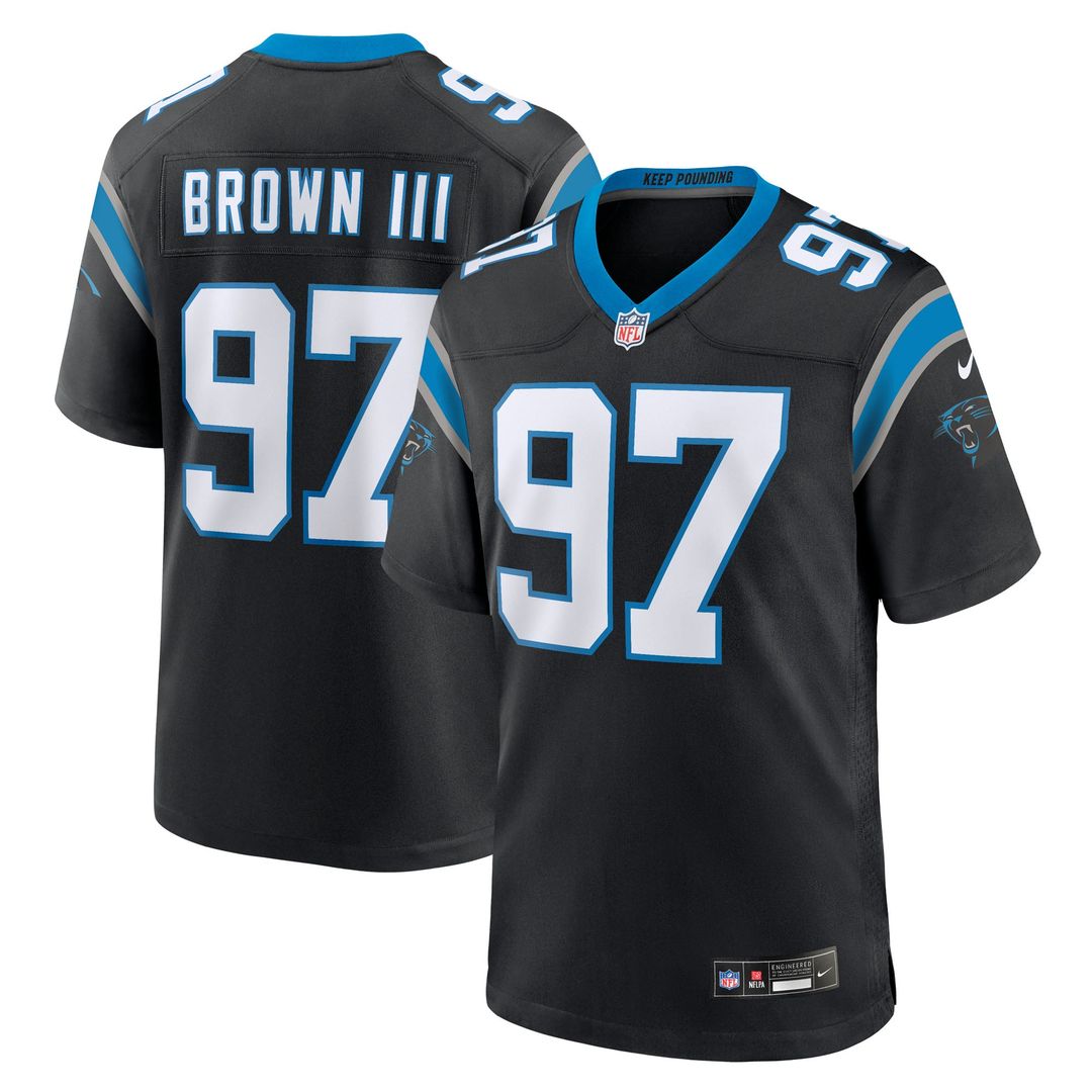 Bobby Brown III Carolina Panthers Black Team Game Jersey