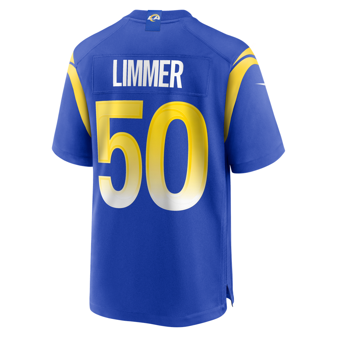 Beaux Limmer Los Angeles Rams Royal Team Game Jersey