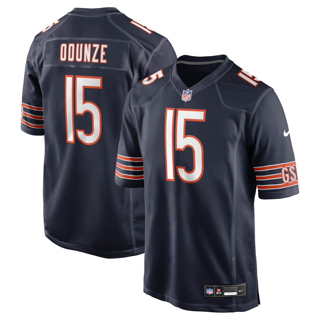 Rome Odunze Chicago Bears Navy Player Game Jersey