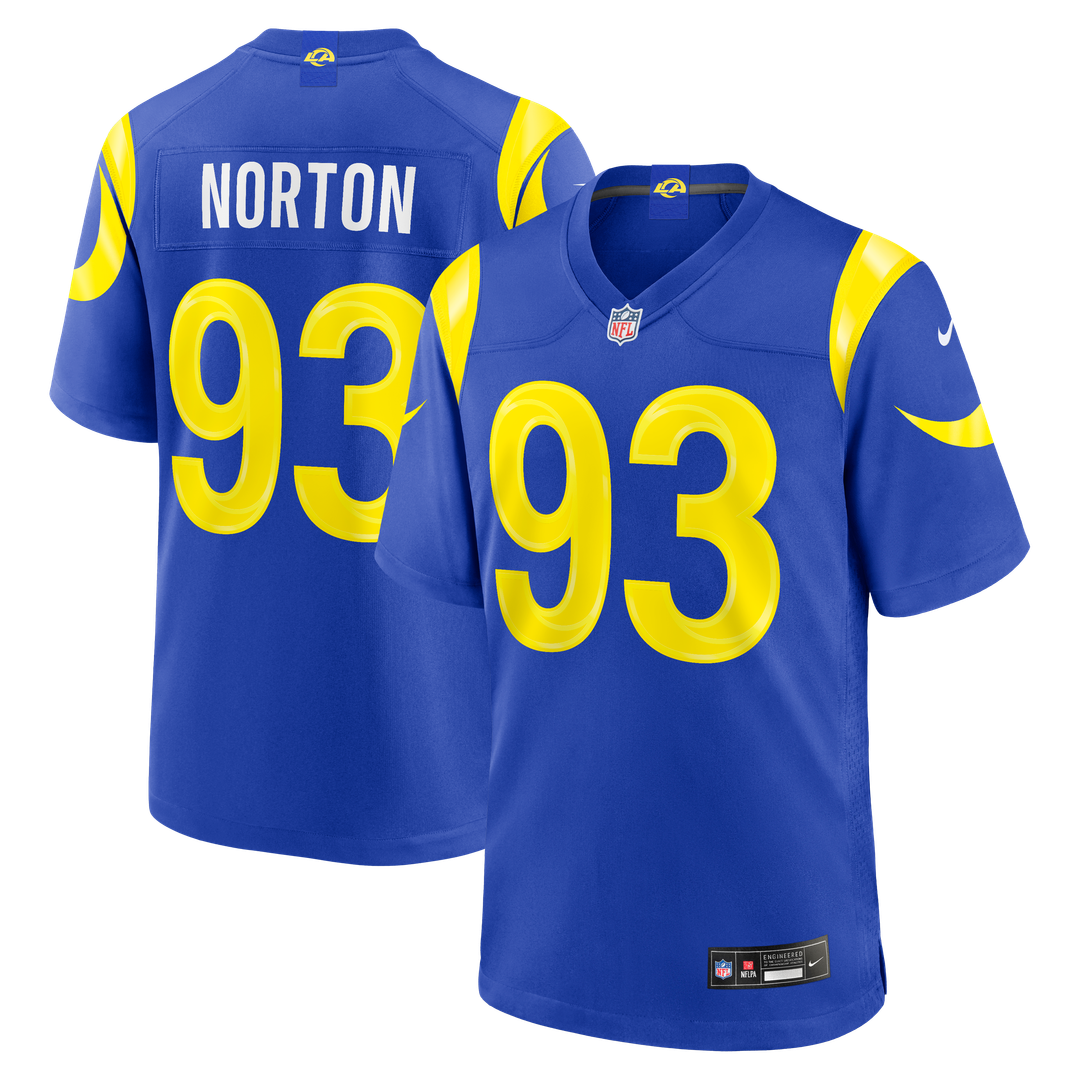 Bill Norton Los Angeles Rams Royal Team Game Jersey