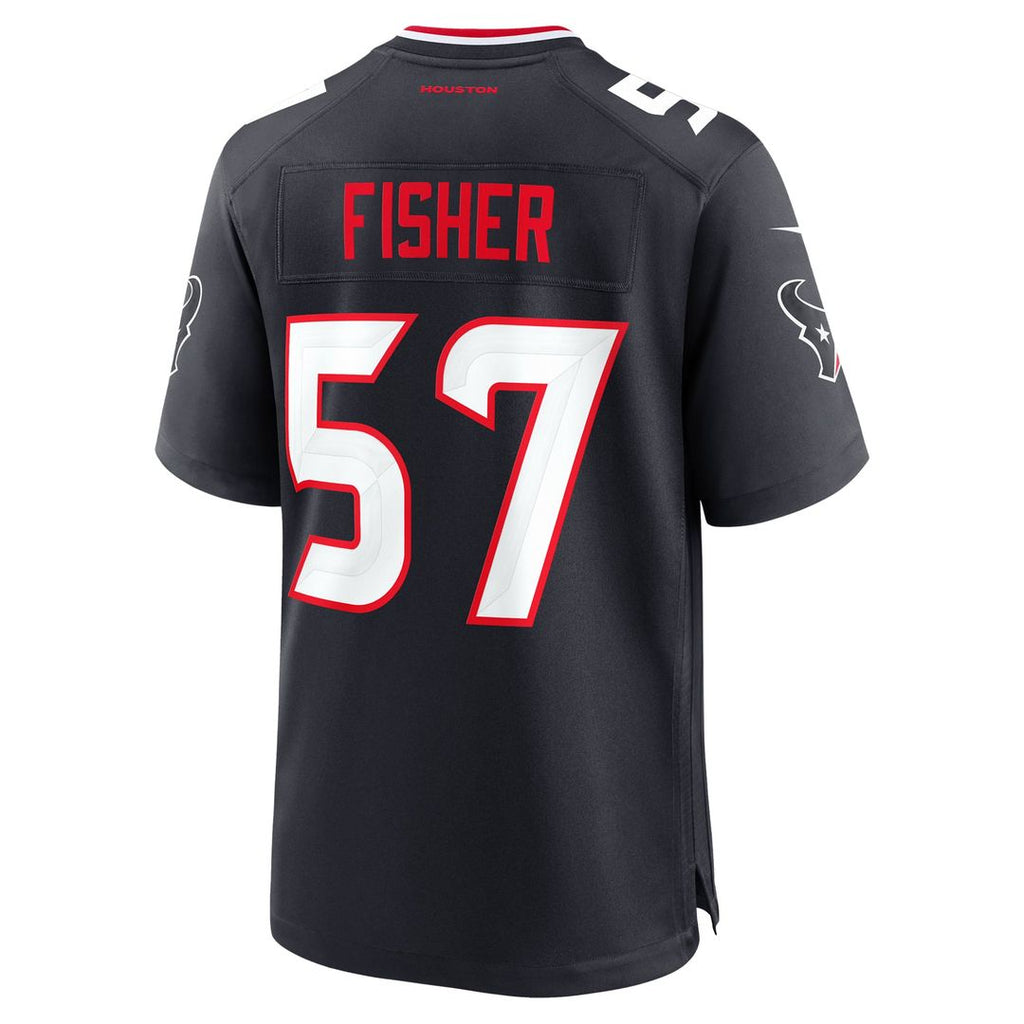 Blake Fisher Houston Texans Navy Team Game Jersey