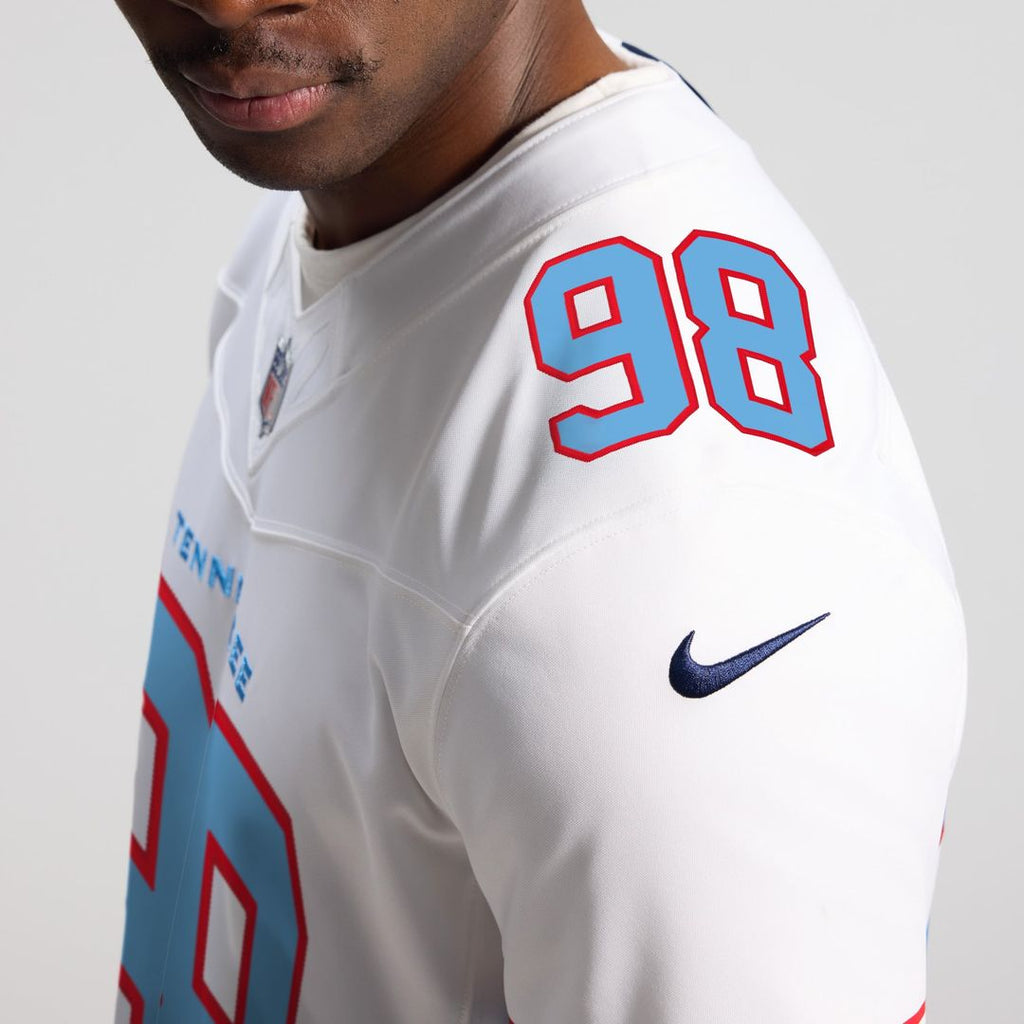 Jeffery Simmons Tennessee Titans White Vapor F.U.S.E. Stitched Limited Jersey