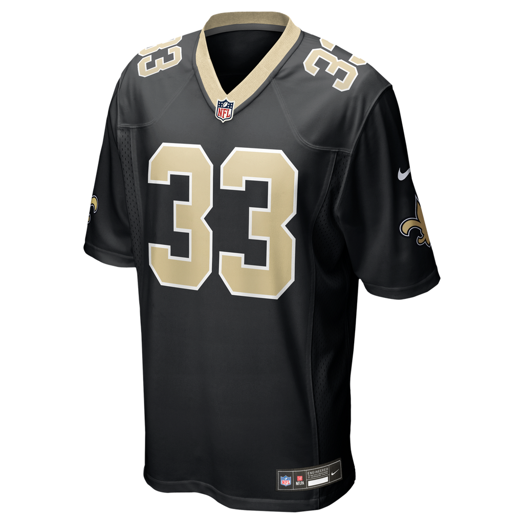 Jonas Sanker New Orleans Saints Black Team Game Jersey