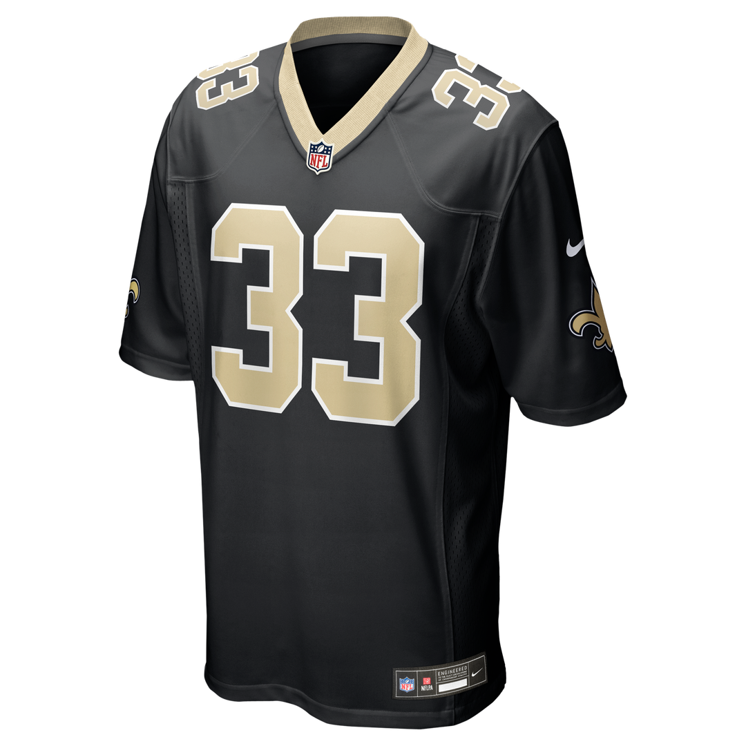 Jonas Sanker New Orleans Saints Black Team Game Jersey
