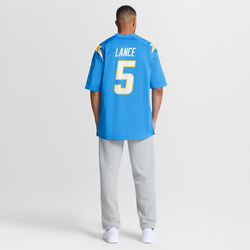 Trey Lance Los Angeles Chargers Powder Blue Team Game Jersey