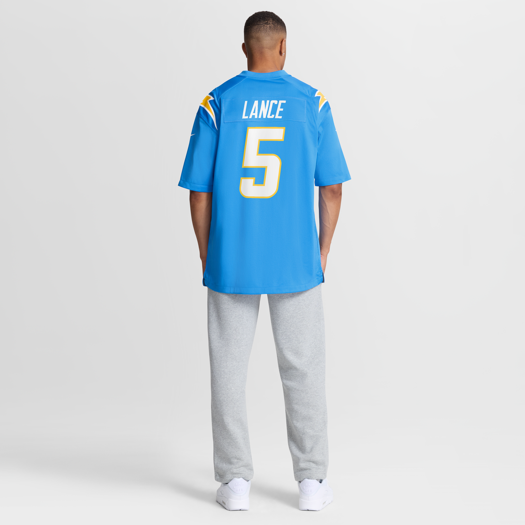 Trey Lance Los Angeles Chargers Powder Blue Team Game Jersey