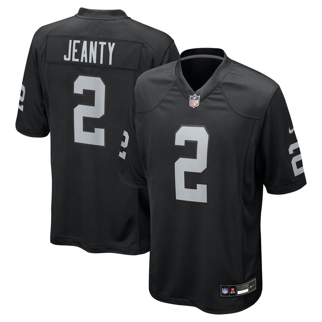 Ashton Jeanty Las Vegas Raiders Black Team Game Jersey