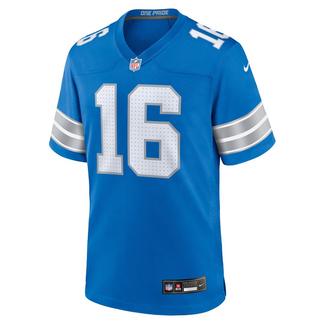 Jared Goff Detroit Lions Blue Game Jersey