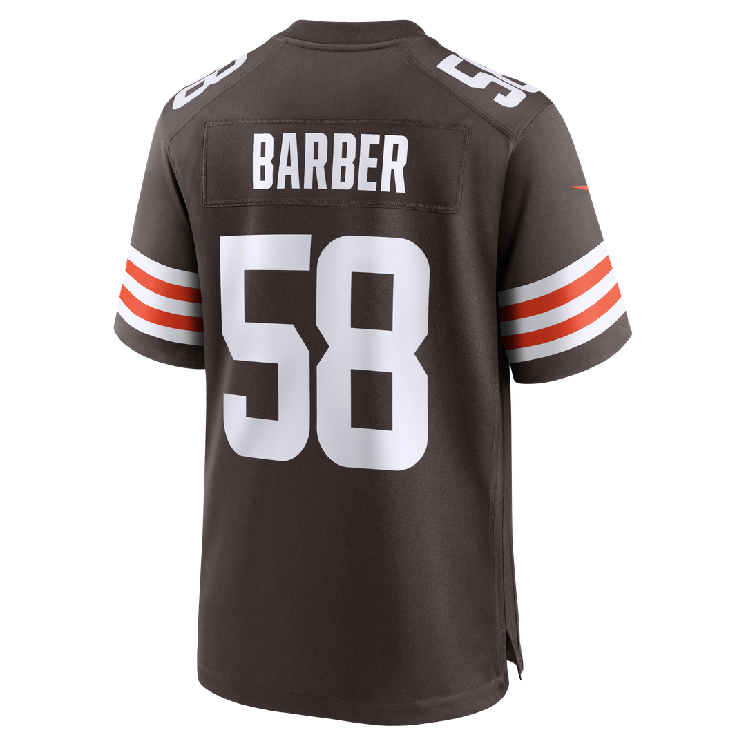Austin Barber Cleveland Browns Brown Team Game Jersey