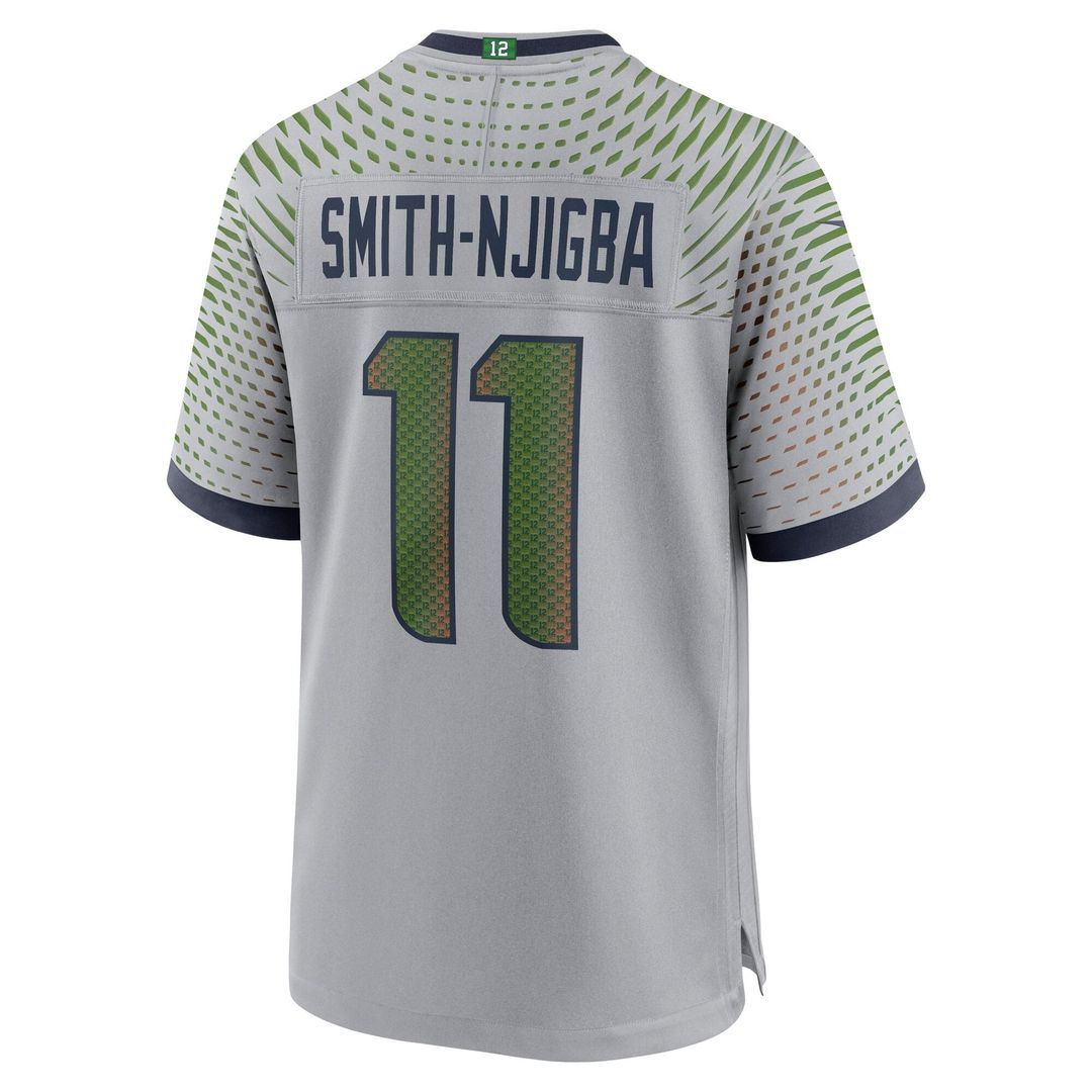 Jaxon Smith-Njigba Seattle Seahawks Gray Rivalries Collection Game Jersey