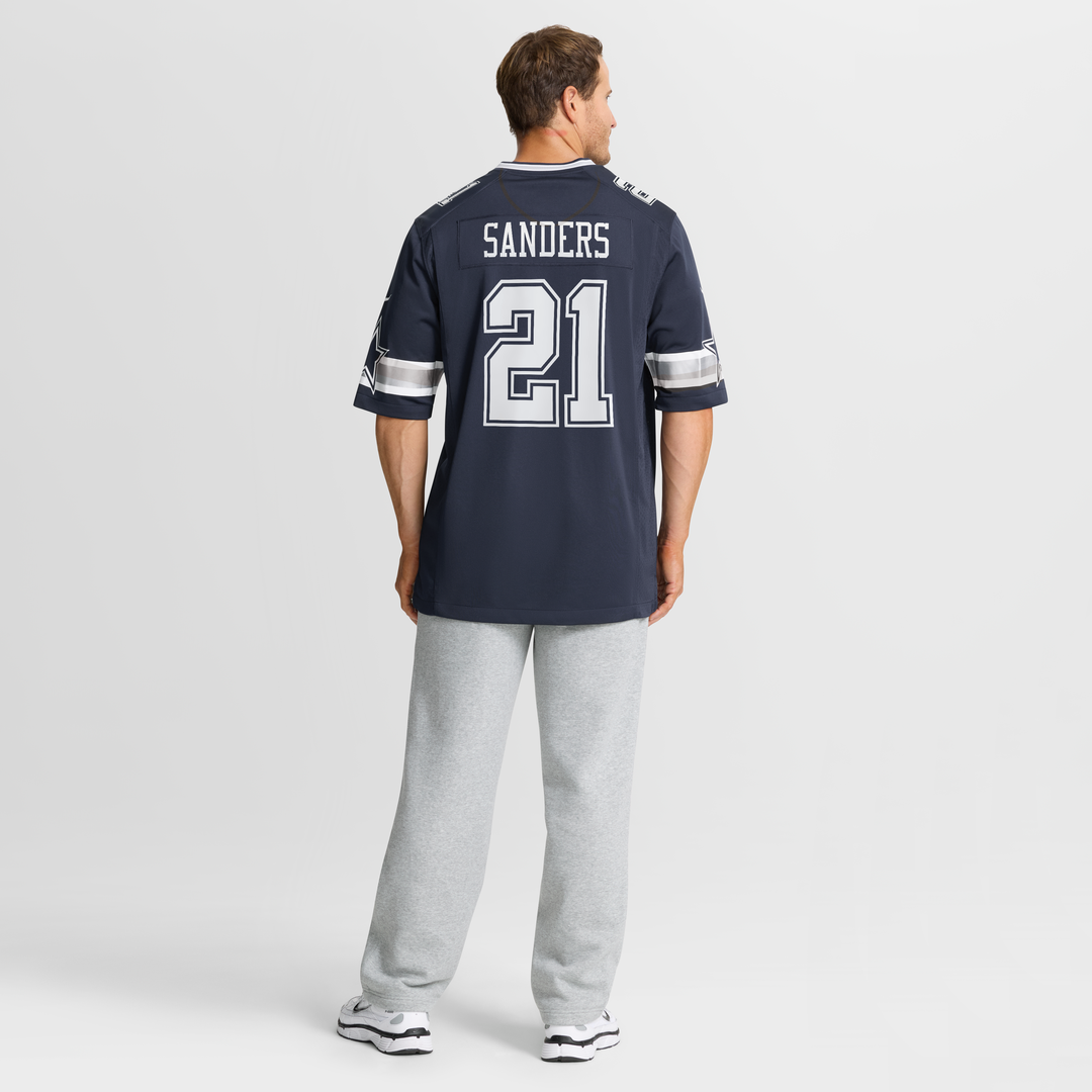 Deion Sanders Dallas Cowboys Navy Team Retired Player Game Jersey