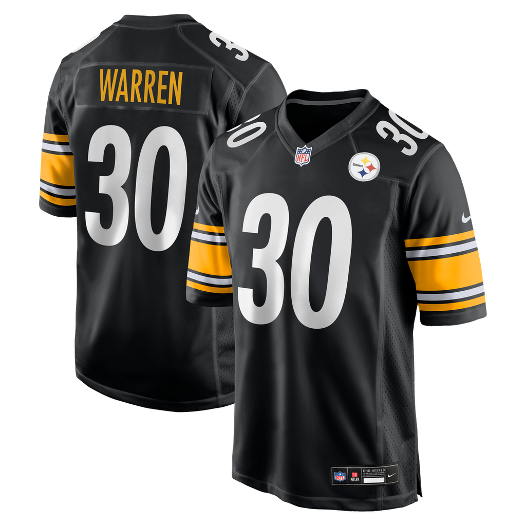 Jaylen Warren Pittsburgh Steelers Black Game Player Jersey
