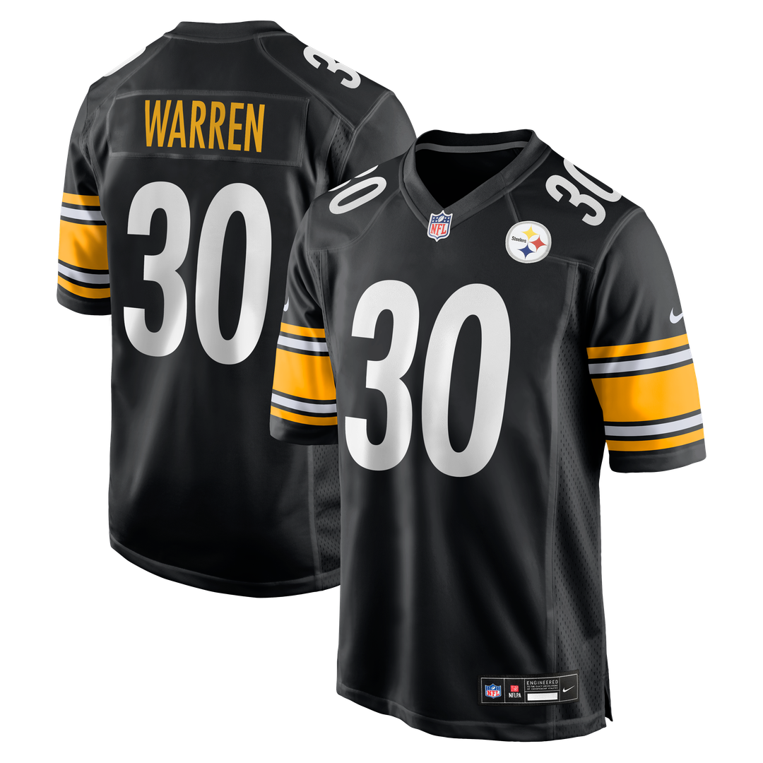 Jaylen Warren Pittsburgh Steelers Black Game Player Jersey
