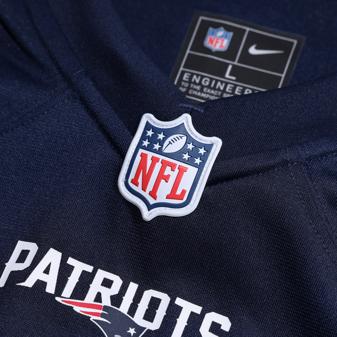 New England Patriots TreVeyon Henderson Navy 2025 NFL Draft Game Jersey