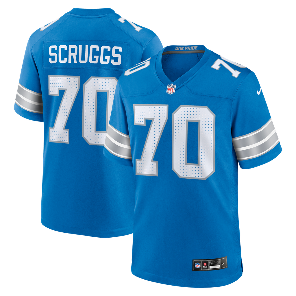 Juice Scruggs Detroit Lions Blue Team Game Jersey