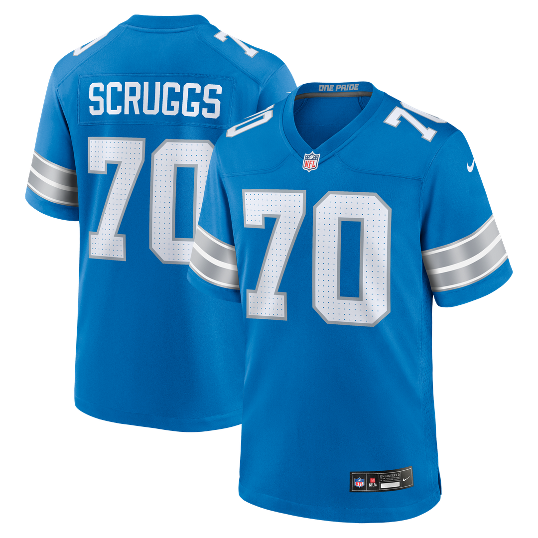 Juice Scruggs Detroit Lions Blue Team Game Jersey