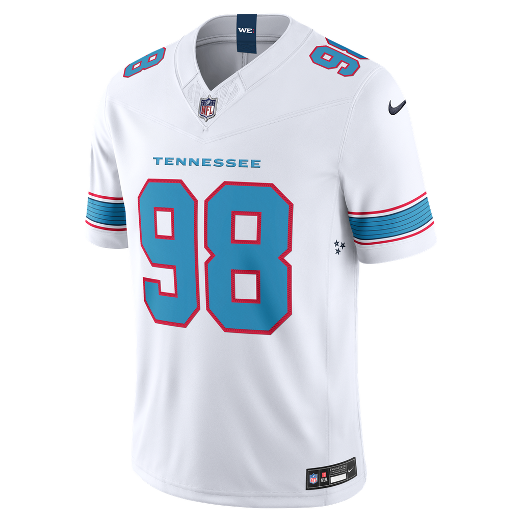 Jeffery Simmons Tennessee Titans White Vapor F.U.S.E. Stitched Limited Jersey