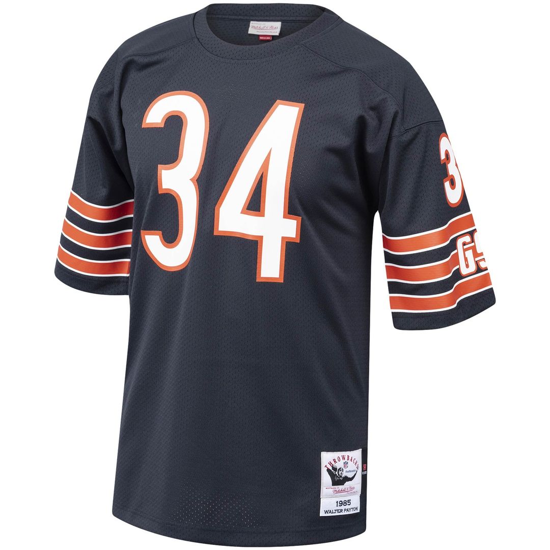 Walter Payton Chicago Bears 1985 Navy Authentic Throwback Retired Player Jersey