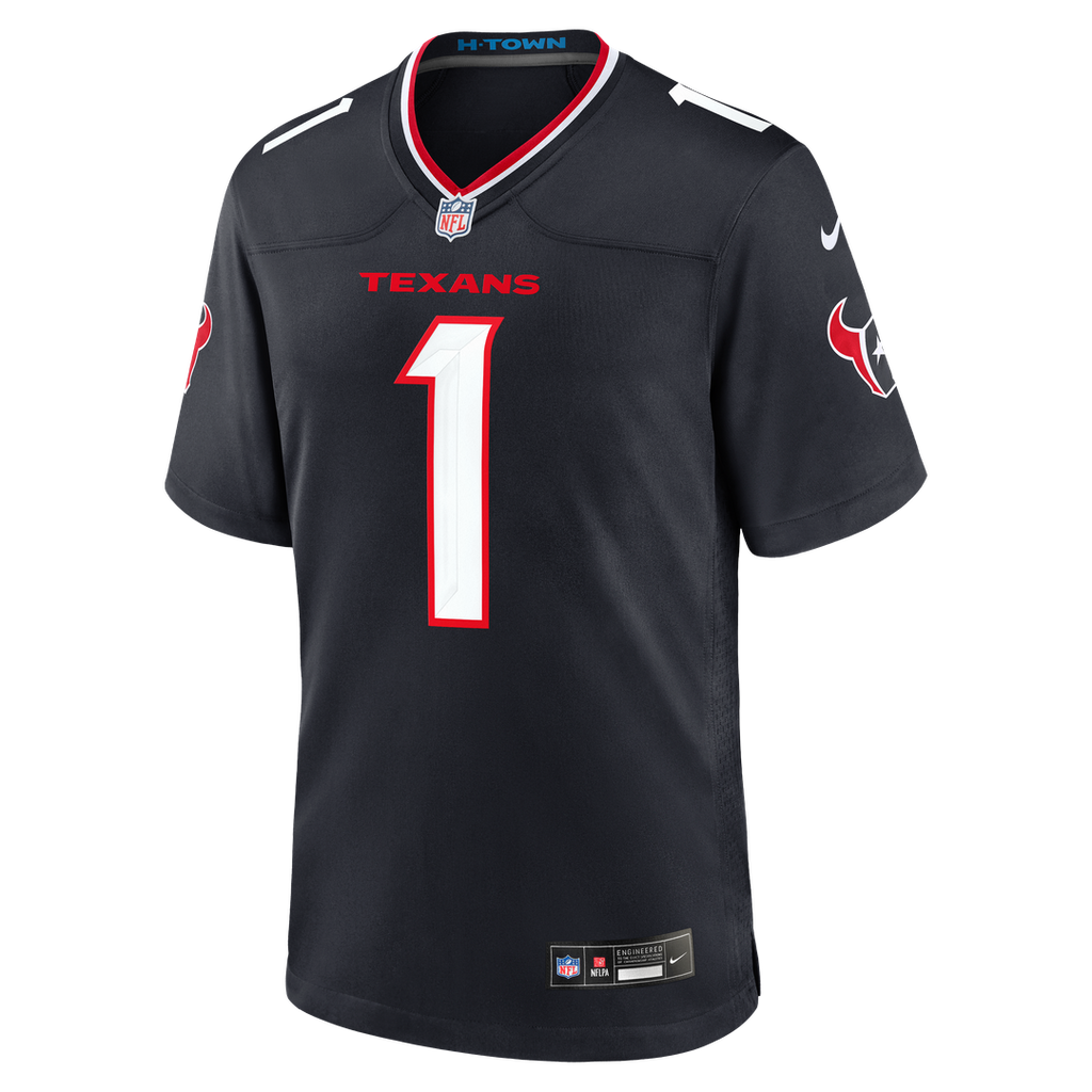 Houston Texans Navy #1 Dad Game Jersey