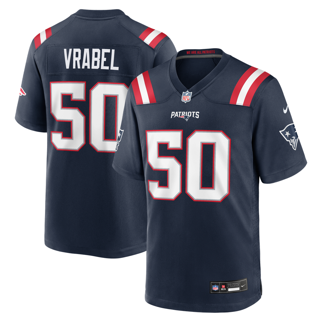 Mike Vrabel New England Patriots White Retired Player Game Jersey