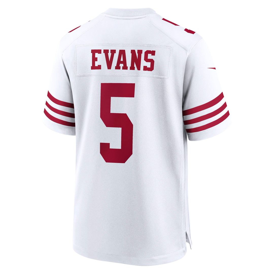 Mike Evans San Francisco 49ers White Game Jersey