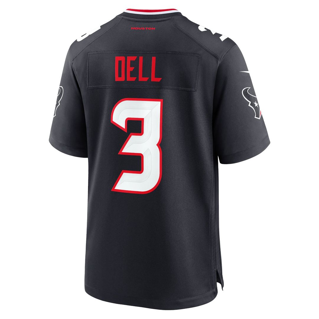 Tank Dell Houston Texans Navy Game Jersey