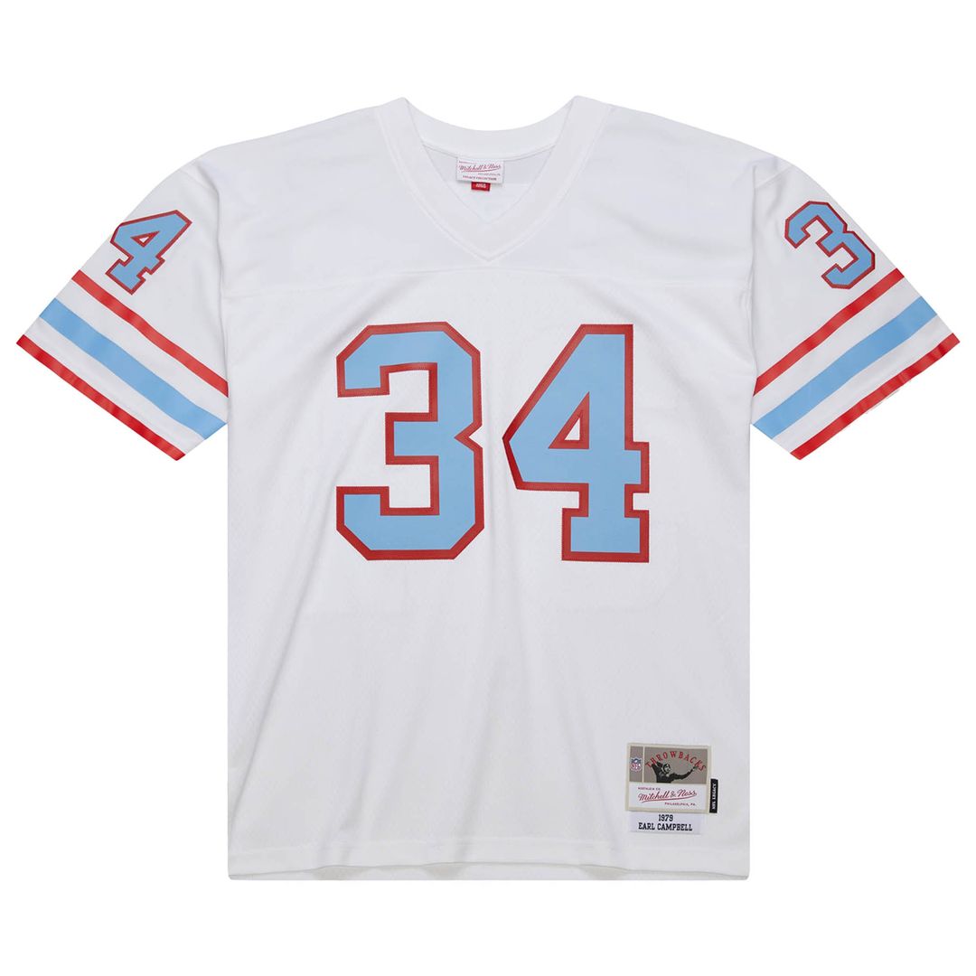 Earl Campbell Houston Oilers White 1979 Legacy Replica Jersey