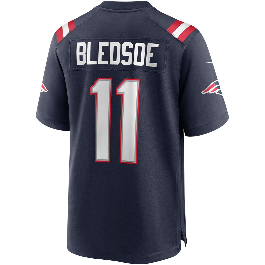 Drew Bledsoe New England Patriots Navy Game Retired Player Jersey