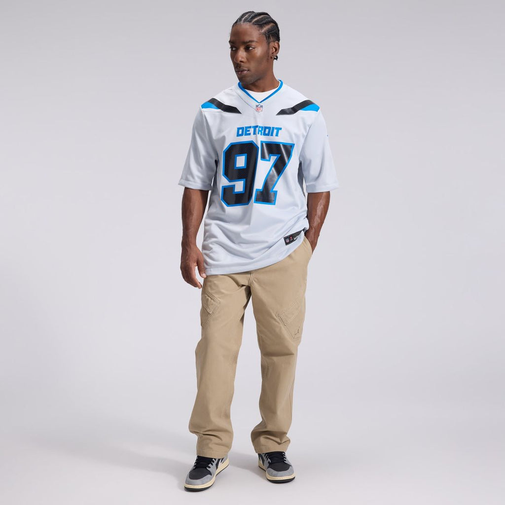Aidan Hutchinson Detroit Lions Silver 2026 Rivalries Collection Game Jersey