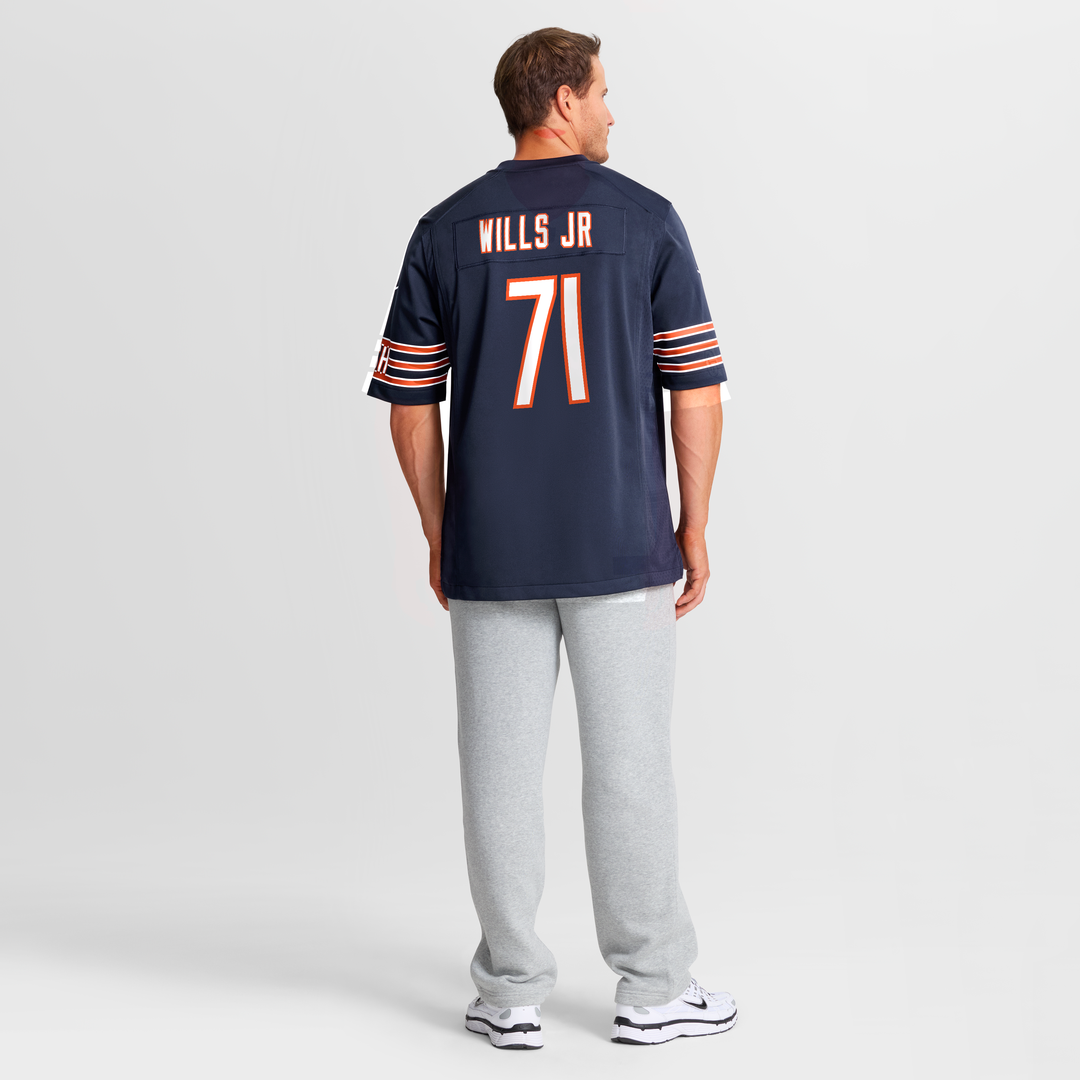 Jedrick Wills Jr. Chicago Bears Navy Team Game Jersey