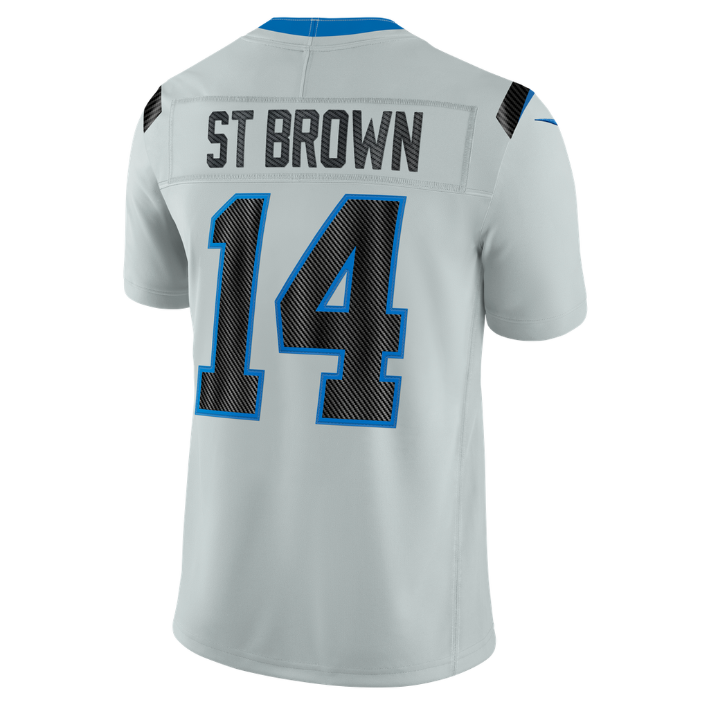 Amon-Ra St. Brown Detroit Lions Silver 2026 Rivalries Collection Stitched Limited Jersey