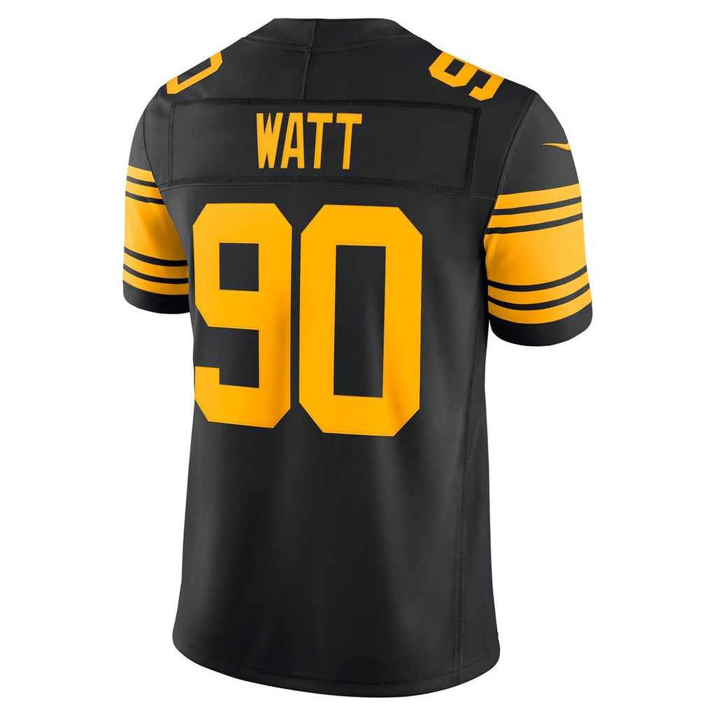 T.J. Watt Pittsburgh Steelers Black Alternate Vapor F.U.S.E. Stitched Limited Jersey