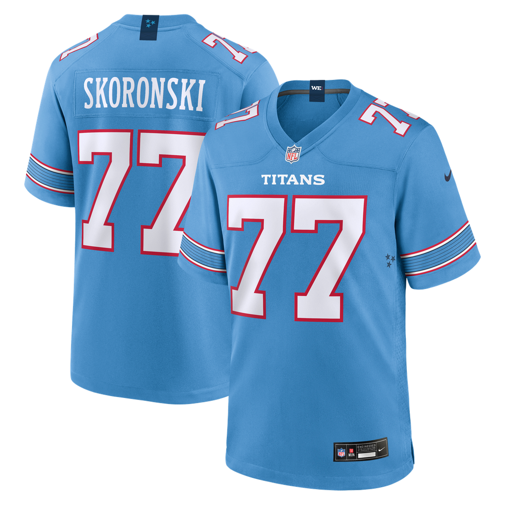 Peter Skoronski Tennessee Titans Light Blue Game Jersey