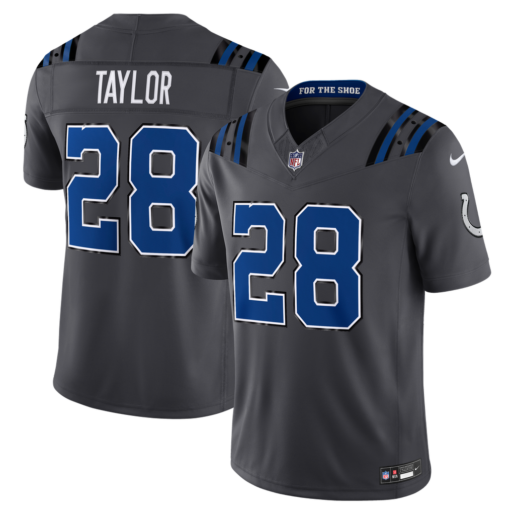 Jonathan Taylor Indianapolis Colts Anthracite 2026 Rivalries Collection Stitched Limited Jersey