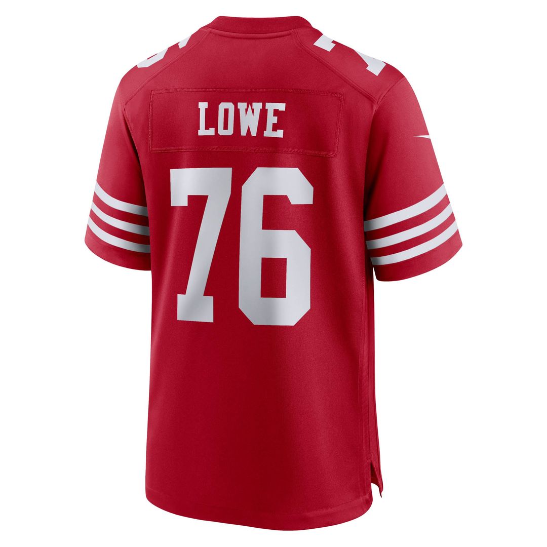 Vederian Lowe San Francisco 49ers Scarlet Team Game Jersey