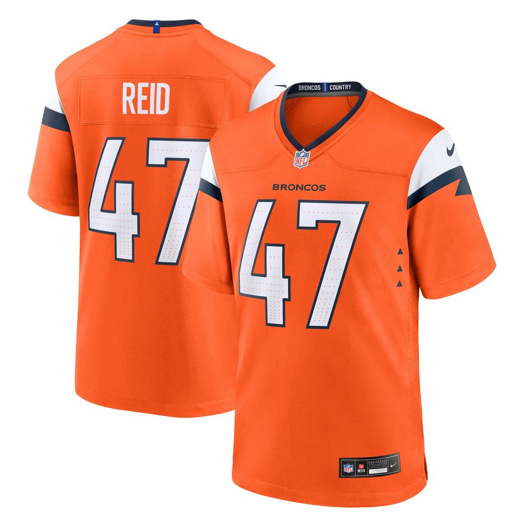 Karene Reid Denver Broncos Orange Team Game Jersey