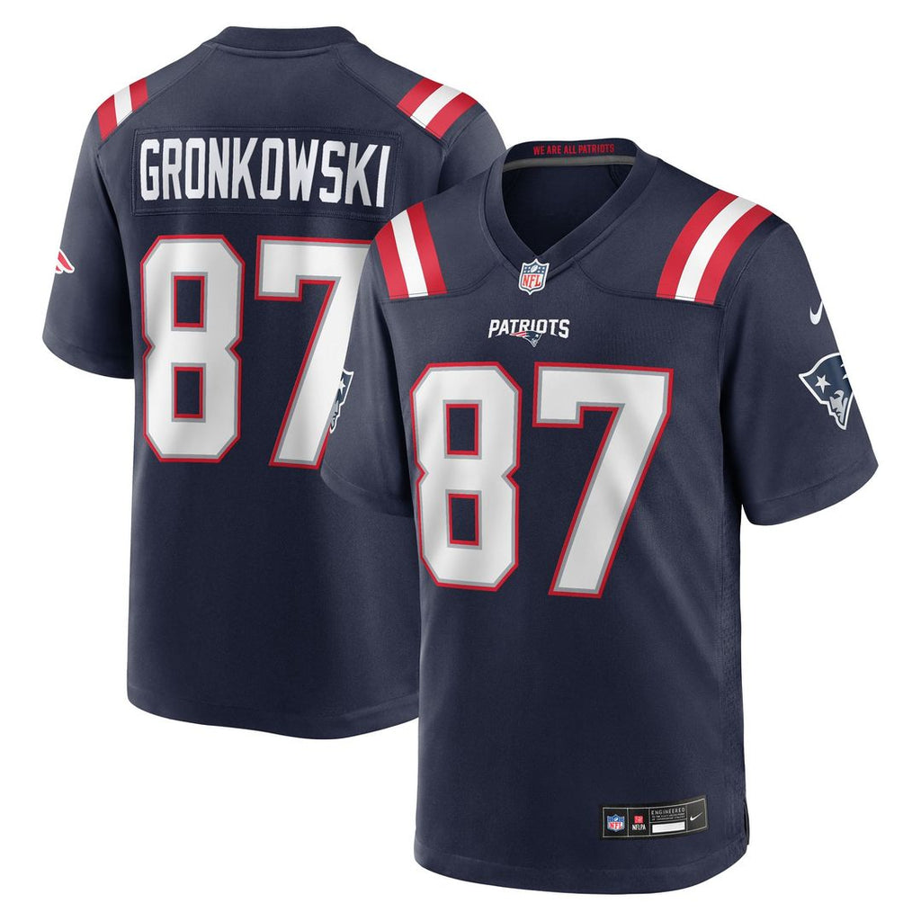 Rob Gronkowski New England Patriots Navy Team Retired Player Game Jersey