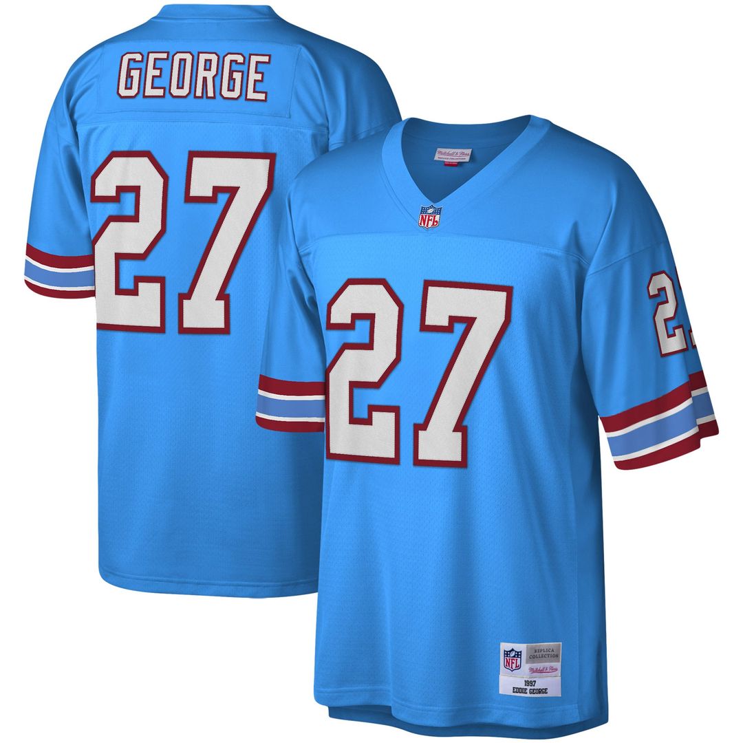 Eddie George Houston Oilers White Legacy Replica Jersey
