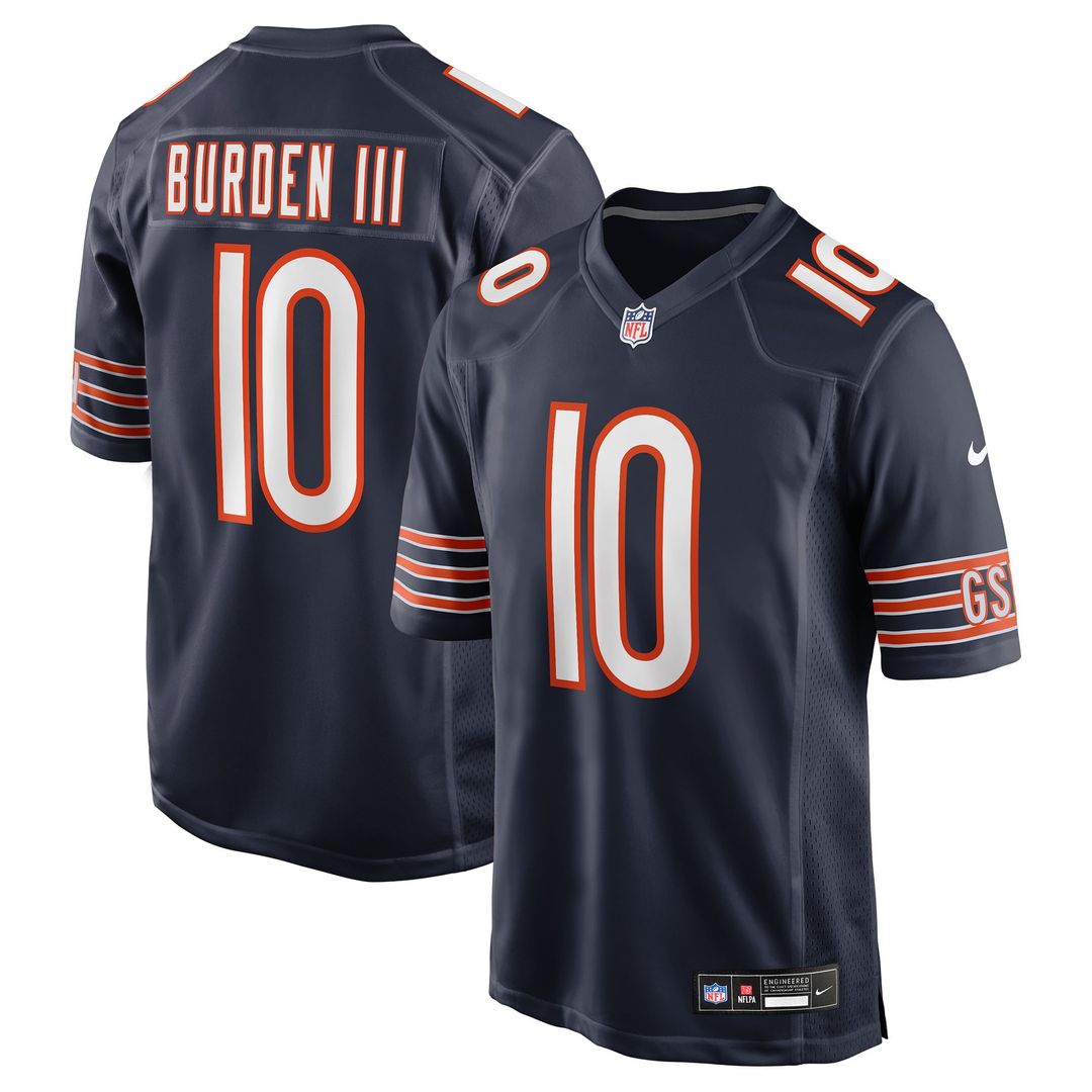 Luther Burden III Chicago Bears Navy Team Game Jersey
