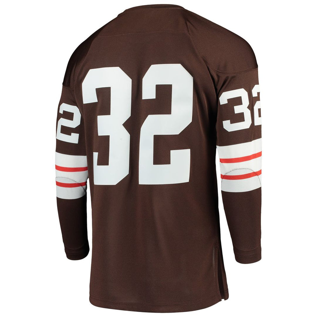 Jim Brown Cleveland Browns 1964 Brown Authentic Throwback Retired Player Jersey