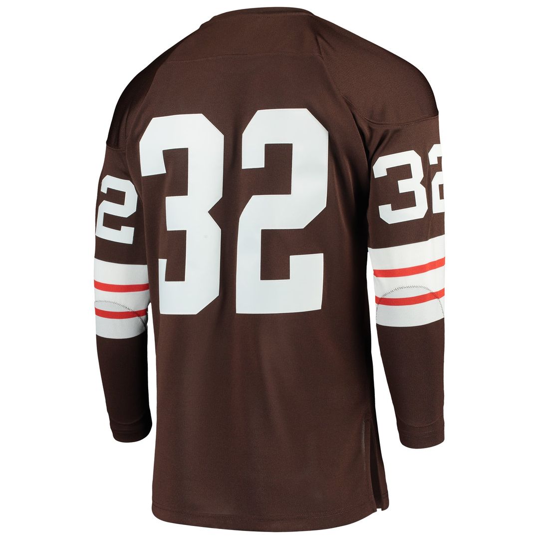 Jim Brown Cleveland Browns 1964 Brown Authentic Throwback Retired Player Jersey