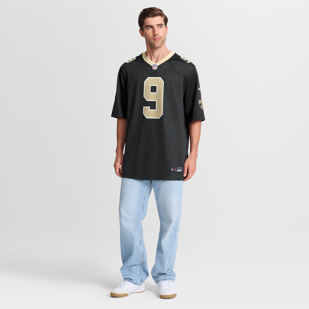 Drew Brees New Orleans Saints Black Team Game Jersey