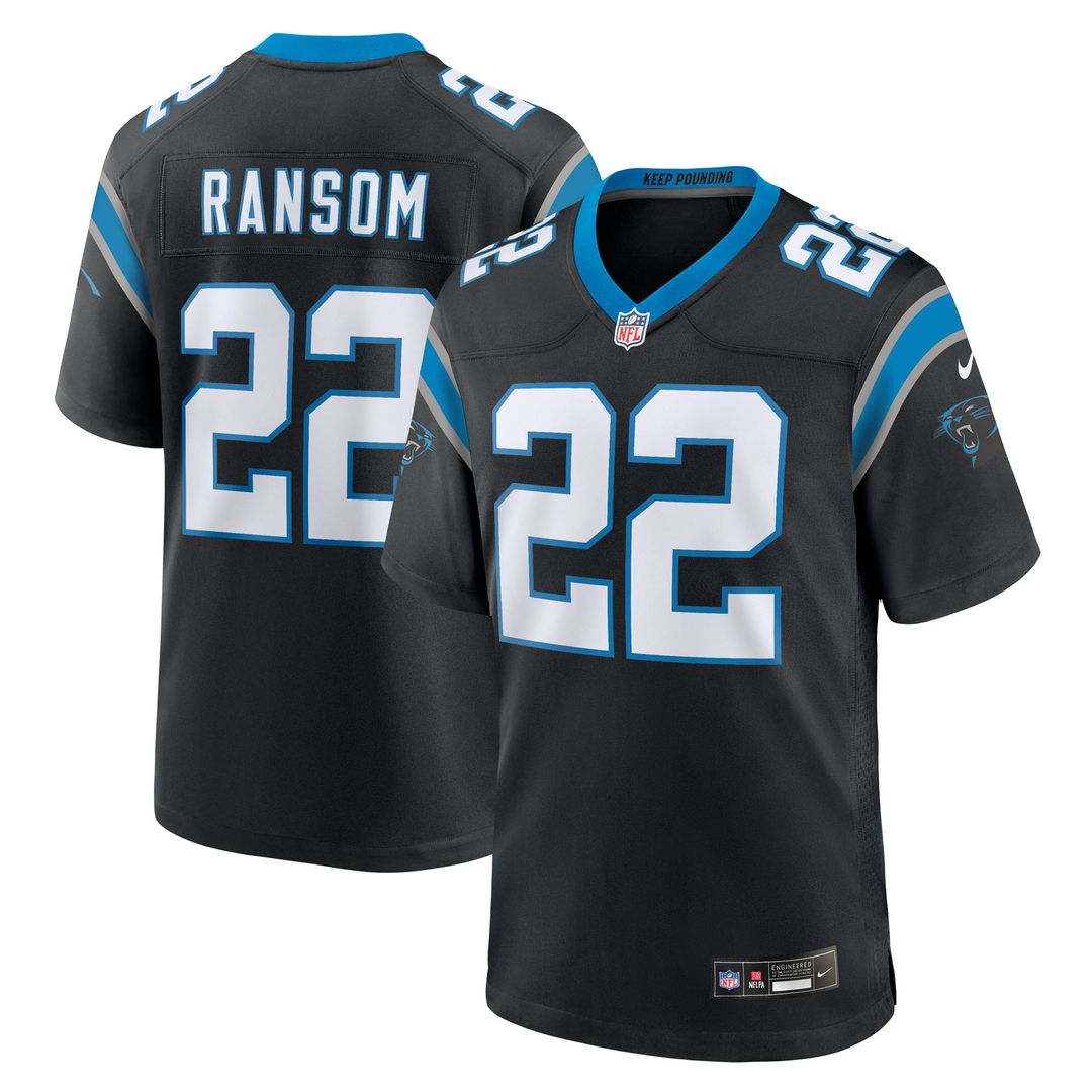 Lathan Ransom Carolina Panthers Black Team Game Jersey
